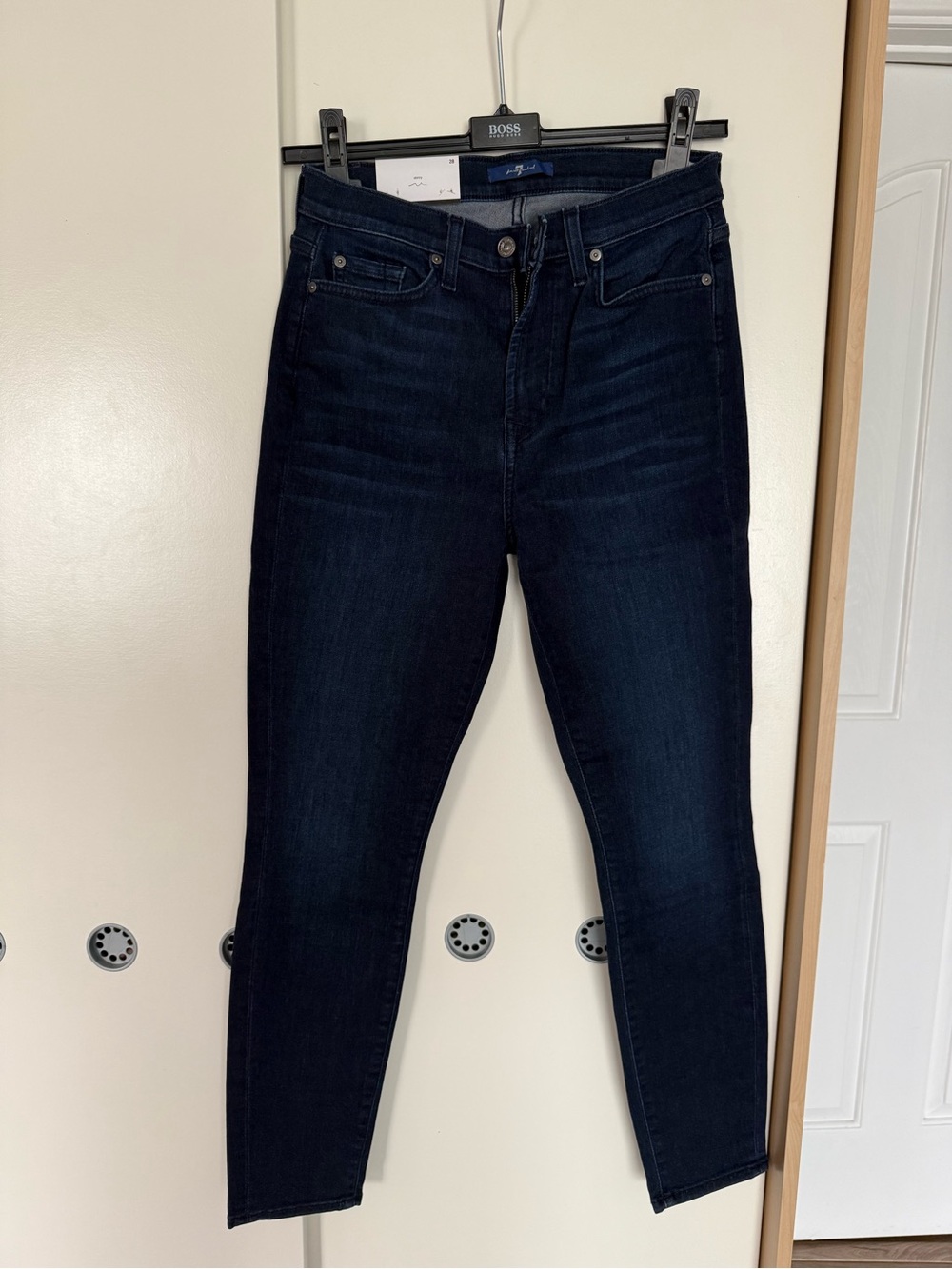 7 For All Mankind Dark Blue Skinny Jeans for Women